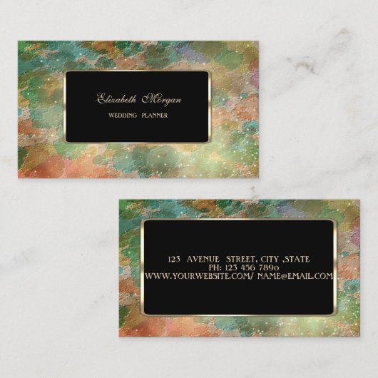 Stijlvolle, professionele Waterverf, Lijst Visitekaartje (Voorkant / Achterkant)