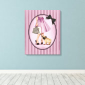 Stijlvolle promenade canvas afdruk (Insitu (Houten vloer))