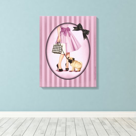 Stijlvolle promenade canvas afdruk (Insitu (Houten vloer))