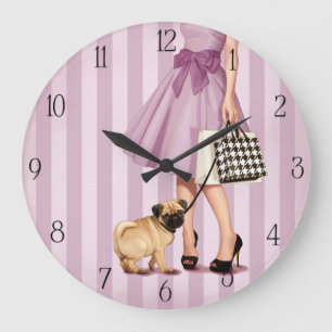 Stijlvolle promenade grote klok