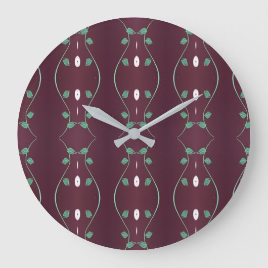 Stijlvolle pruimenklok met groen en wit grote klok (Voorkant)