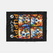 Stijlvolle Puppies Dog Fleece Blanket (Voorkant (Horizontaal))