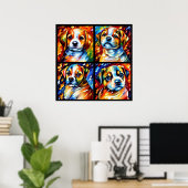 Stijlvolle Puppies Poster (Thuiskantoor)