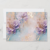 Stijlvolle Purple Floral Kaart (Achterkant)