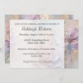 Stijlvolle Purple Floral Kaart (Voorkant / Achterkant)