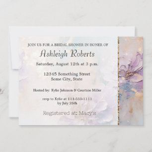 Stijlvolle Purple Floral Kaart