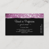 Stijlvolle Purple Glitter Lichtgevende Sterren en Visitekaartje (Achterkant)