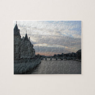 Stijlvolle puzzel met prachtige zonsondergang in P Legpuzzel
