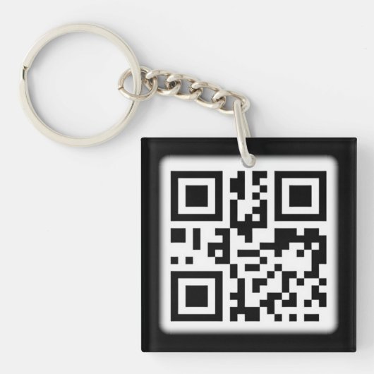 Stijlvolle QR-code Acrylische Sleutelhanger (voorkant)