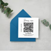 Stijlvolle QR Code Bruiloft RSVP Kaart, Online ant Informatiekaartje