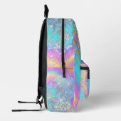 Stijlvolle Rainbow Holographic Glitter Girly Monog Bedrukte Rugzak (Links)
