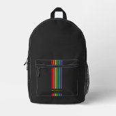 Stijlvolle Rainbow Pride Stripes Monogram Bedrukte Rugzak (Voorkant)