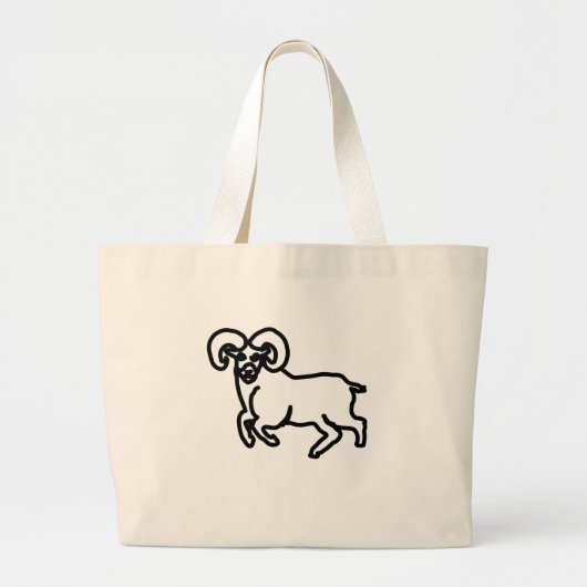 Stijlvolle Ram Zodiac Tote Tas (Voorkant)