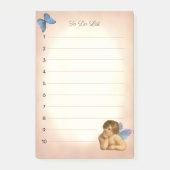 Stijlvolle Raphael Cherub & Blue Butterfly Post-it® Notes (Voorkant)