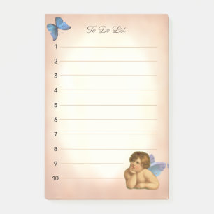 Stijlvolle Raphael Cherub & Blue Butterfly Post-it® Notes