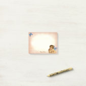 Stijlvolle Raphael Cherub & Blue Butterfly Post-it® Notes (Op bureau)