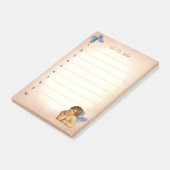 Stijlvolle Raphael Cherubijn & Blauwe Vlinder Post-it® Notes (Schuin)