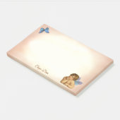 Stijlvolle Raphael Cherubijn & Blauwe Vlinder Post-it® Notes (Schuin)