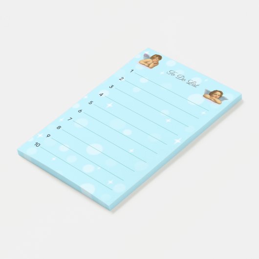 Stijlvolle Raphael Cherubijnen & Lichte Bollen Post-it® Notes (Schuin)