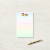 Stijlvolle Raphael Cherubijnen op Pasteltinten Post-it® Notes (Op bureau)