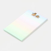 Stijlvolle Raphael Cherubijnen op Pasteltinten Post-it® Notes (Schuin)