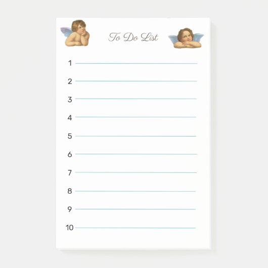 Stijlvolle Raphael cherubijnen op wit Post-it® Notes (Voorkant)