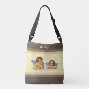 Stijlvolle Raphael Cherubs op Ivoor & Bruine Tinte Crossbody Tas