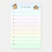 Stijlvolle Raphael Cherubs op pastaelschelpen Post-it® Notes (Voorkant)