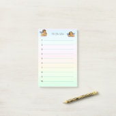 Stijlvolle Raphael Cherubs op Pasteltinten Post-it® Notes (Op bureau)