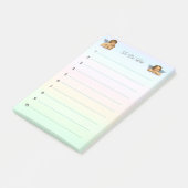 Stijlvolle Raphael Cherubs op Pasteltinten Post-it® Notes (Schuin)