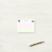 Stijlvolle Raphael Cherubs op Pasteltinten Post-it® Notes (Op bureau)
