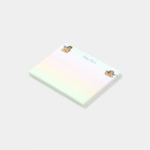 Stijlvolle Raphael Cherubs op Pasteltinten Post-it® Notes (Schuin)