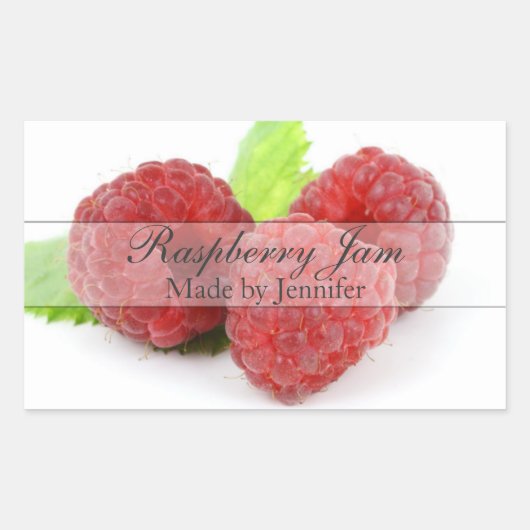 Stijlvolle Raspberry Canning Label Sticker (Voorkant)