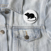 Stijlvolle rat illustratie ronde button 5,7 cm (In situ)