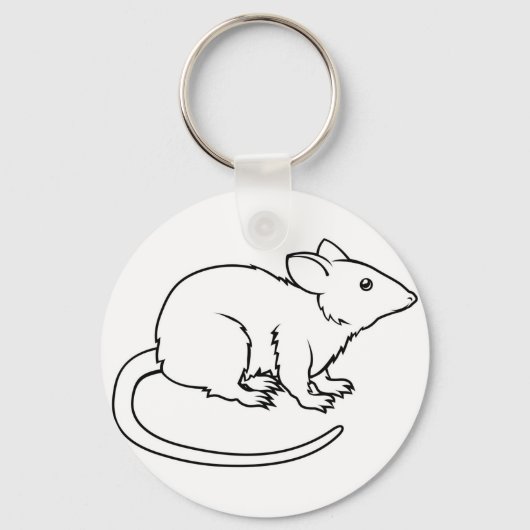 Stijlvolle rat illustratie sleutelhanger (Voorkant)