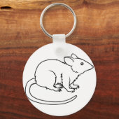 Stijlvolle rat illustratie sleutelhanger (Voorkant)