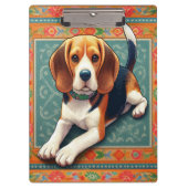 Stijlvolle realistische 3D Beagle hond kleurrijke  Klembord (Voorkant)