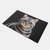 Stijlvolle Realistische Amerikaanse shorthair Cat Deurmat (Schuin)
