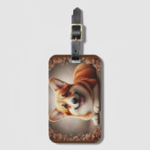 Stijlvolle realistische kleurrijke Border Corgi Do Bagagelabel (Voorkant (verticaal))