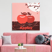 Stijlvolle Red Apple Kitchen Wall Canvas Afdruk (Insitu (Woonkamer))