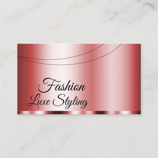 Stijlvolle Red Chic Glamoureuze Professional en ee Visitekaartje (Voorkant)