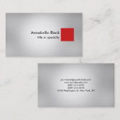 Stijlvolle Red Grey Modern unieke Trendy Professio Visitekaartje (Voorkant / Achterkant)