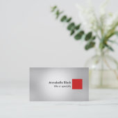 Stijlvolle Red Grey Modern unieke Trendy Professio Visitekaartje (Staand voorkant)