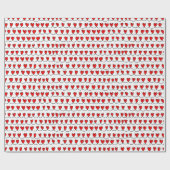 Stijlvolle Red Hearts Pattern Valentijnsdag Cadeaupapier (Vlak)