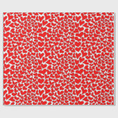 Stijlvolle Red Hearts Pattern Valentijnsdag Cadeaupapier (Vlak)
