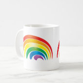 Stijlvolle regenboog koffiemok (Voorkant links)