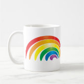 Stijlvolle regenboog koffiemok (Links)
