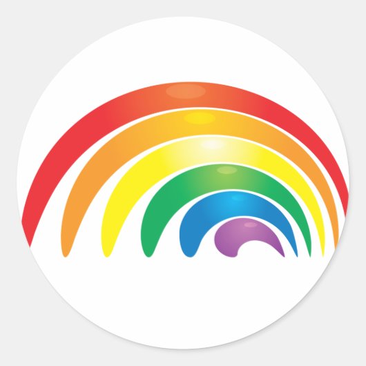 Stijlvolle regenboog ronde sticker (Voorkant)