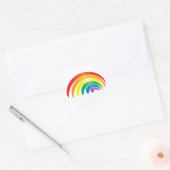 Stijlvolle regenboog ronde sticker (Envelop)