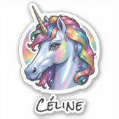 Stijlvolle regenboog sticker (Voorkant)